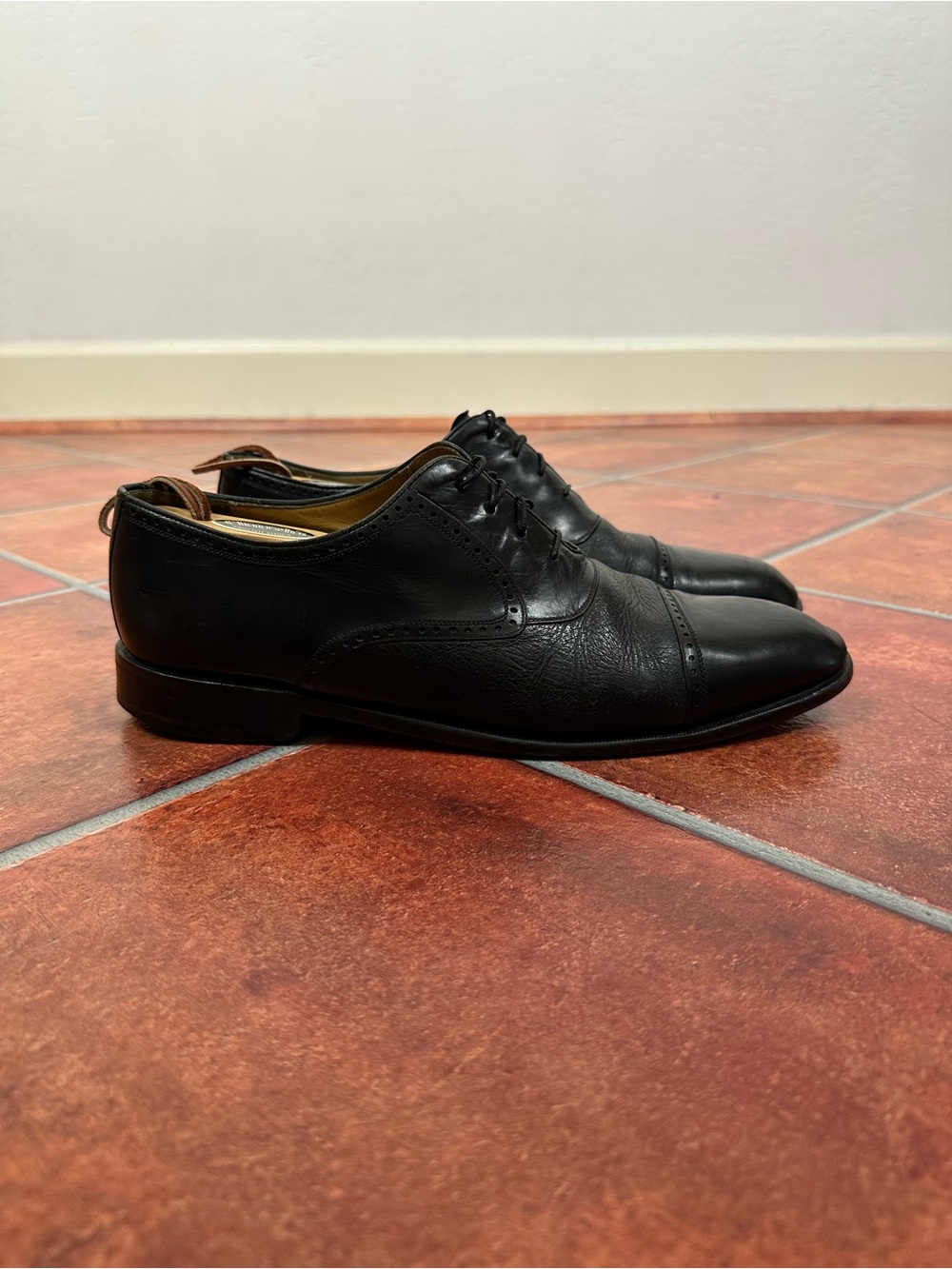 Mezlan Deerskin Leather Cap-Toe Derby Shoes